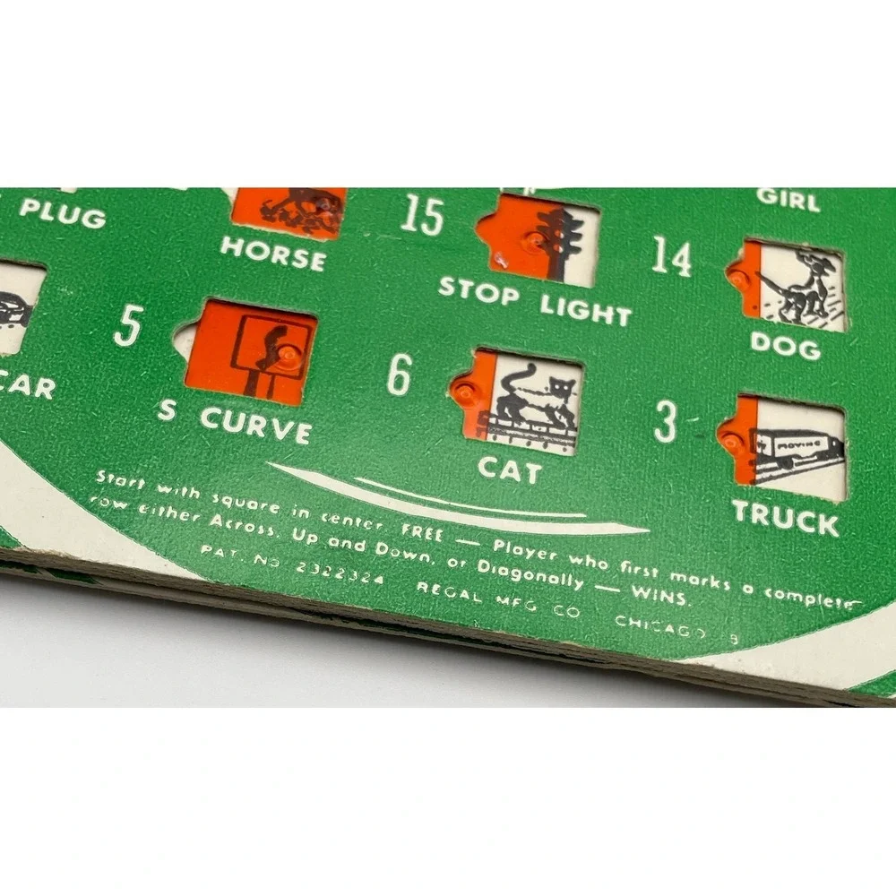 Regal Mfg. Co Vintage‎ Auto Bingo Cards (4) 1950